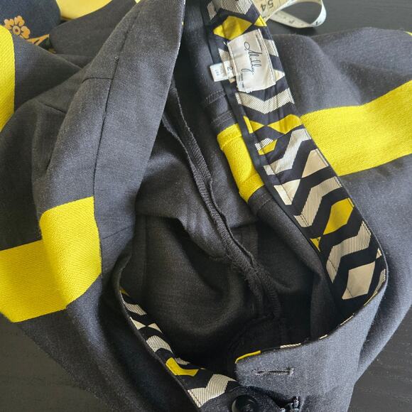 Milly of New York Tuxedo Pants Wool Silk Gray Slim Leg Mid Rise Women 2 - Picture 9 of 12